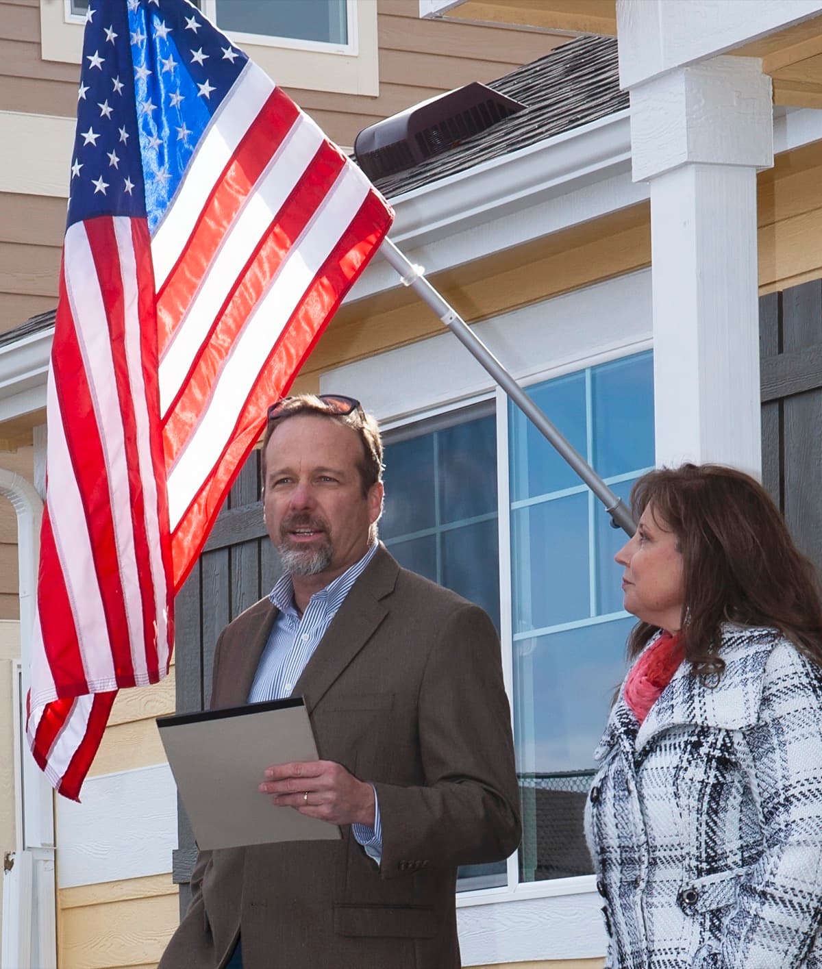 David and Stephanie Gregg, on site
